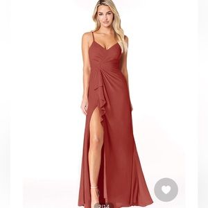 Terracotta Azazie Dress